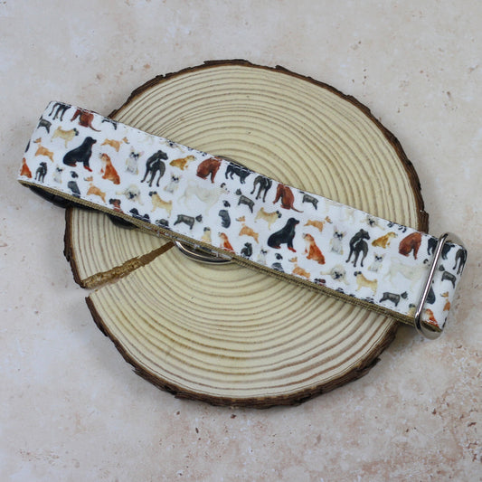 Watercolour Bullies Custom Bio-Canvas Collar