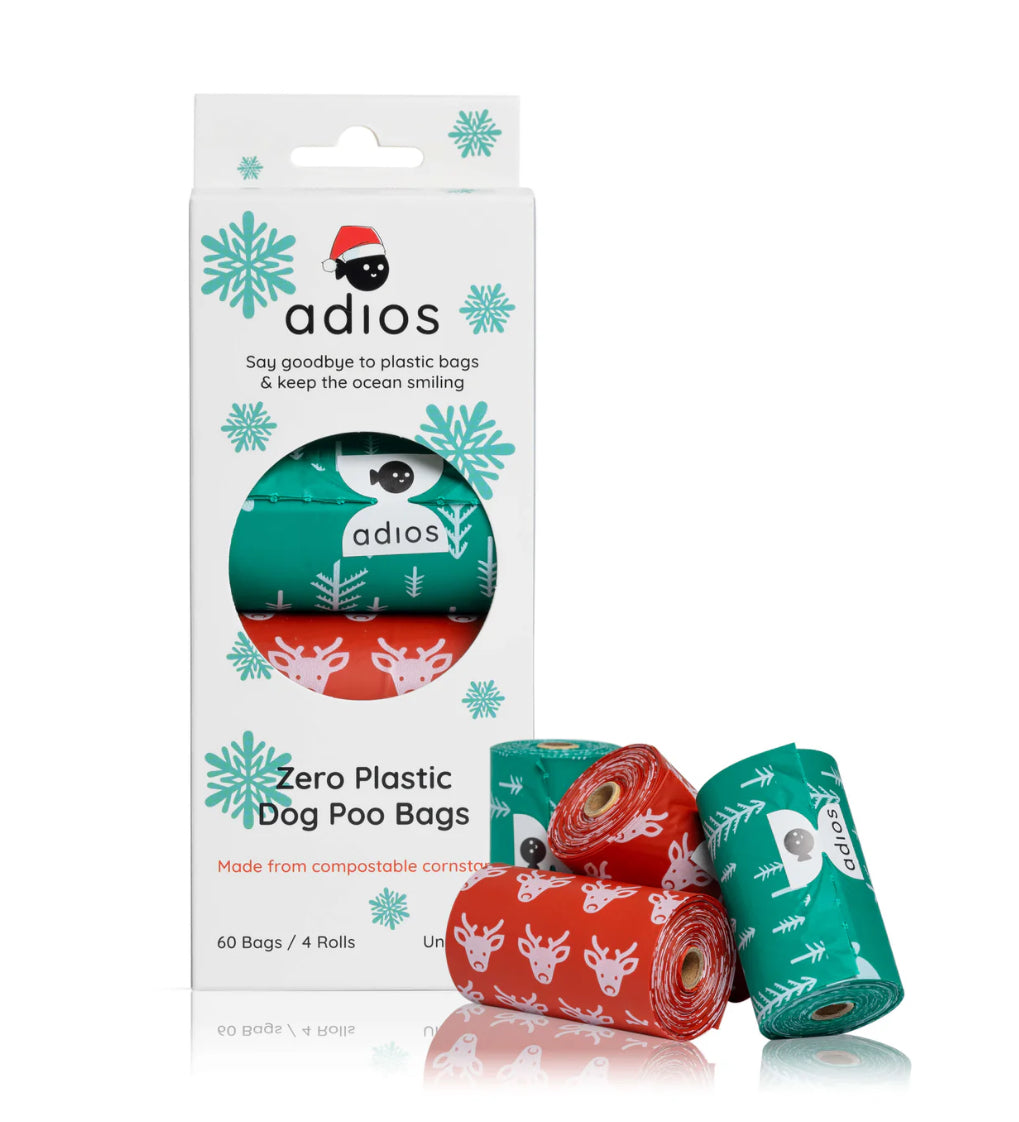 Adios Plastic Christmas Poo Bags