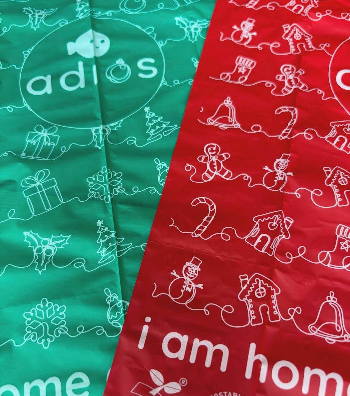Adios Plastic Christmas Poo Bags