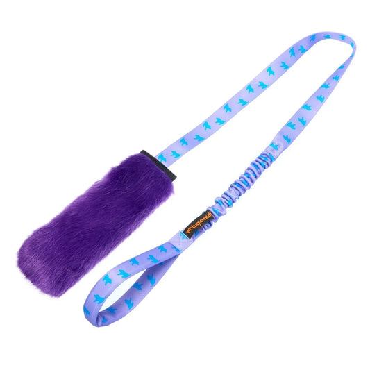 Tug-e-nuff Faux Fur Squeaky Bungee Chaser
