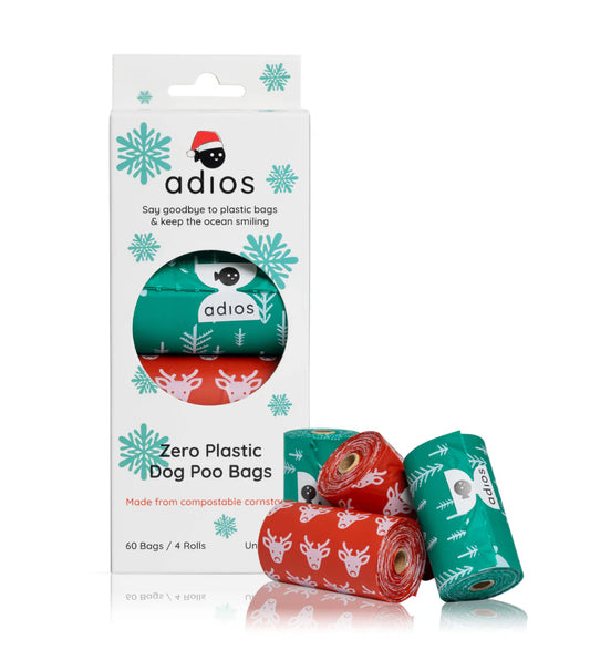 Adios Plastic Christmas Poo Bags
